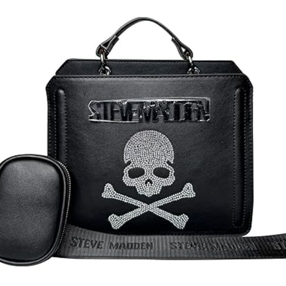 Steve Madden BEvelyn Rhinestone Skull Crossbody Bag - Picture 3 of 11